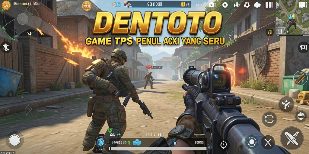 Screenshot gameplay DENTOTO menampilkan karakter dalam aksi seru.