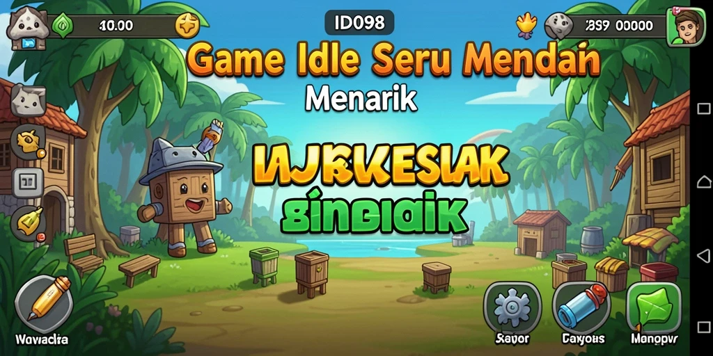 Tampak gameplay ID098 yang menarik dan menyenangkan dalam gaya Idle.