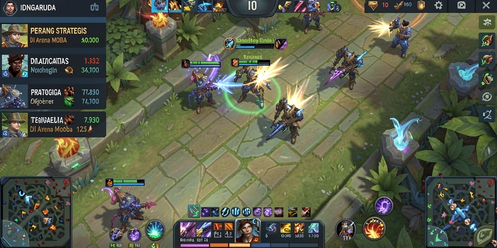 Screenshot IDNGARUDA menampilkan gameplay seru dan strategi MOBA.