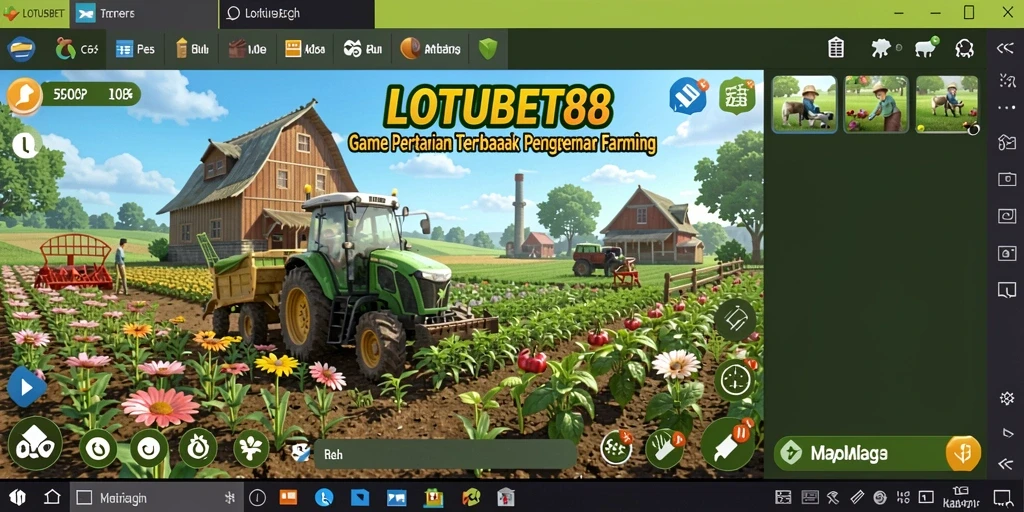 Gameplay menarik saat bertani di LOTUSBET88.