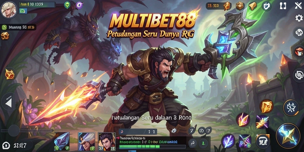 Tangkapan layar MULTIBET88 menunjukkan aksi pertarungan seru dalam dunia RPG.