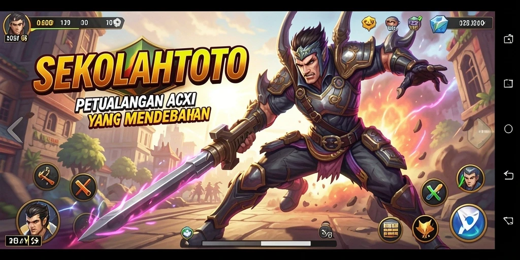 Tangkapan layar gameplay SEKOLAHTOTO dengan aksi mendebarkan dan karakter yang beraksi.