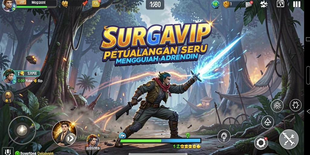 Tampilan gameplay seru dari SURGAVIP yang penuh aksi.