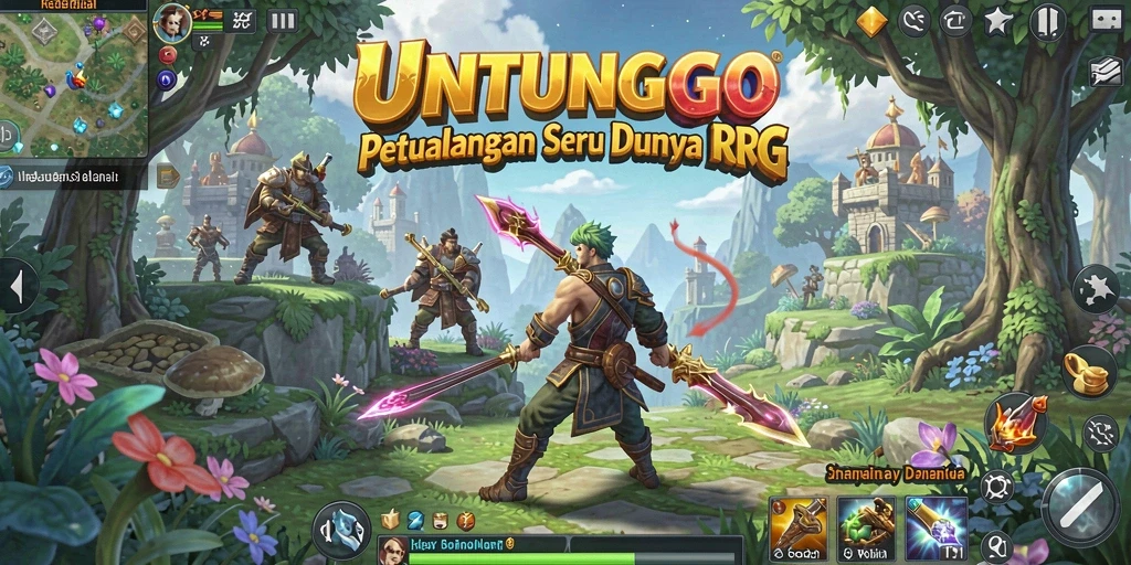 Screenshot gameplay UNTUNGGO menampilkan petualangan seru dalam dunia RPG.
